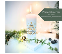 Charger l'image dans la galerie, Weihnachtskerze/Adventskerze * Tanja Weihnachtsbaum gold * Dekokerze
