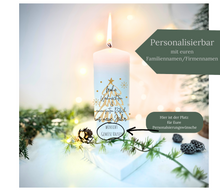 Charger l'image dans la galerie, Weihnachtskerze/Adventskerze * Tanja Weihnachtsbaum gold * Dekokerze
