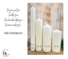 Lade das Bild in den Galerie-Viewer, Taufkerze / Konfirmationskerze "Lukas" Herzenkranz - personalisiert