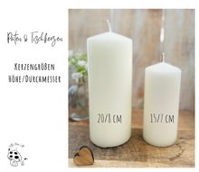 Lade das Bild in den Galerie-Viewer, Taufkerze / Konfirmationskerze "Lukas" Herzenkranz - personalisiert