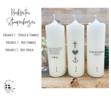 Lade das Bild in den Galerie-Viewer, Taufkerze / Konfirmationskerze "Lukas" Herzenkranz - personalisiert