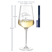 Charger l'image dans la galerie, Weinglas mit Gravur * Schön, dass du da bist - Zander * Leonardo