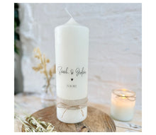 Charger l'image dans la galerie, Bougie de mariage "Sarah" mini coeur - personnalisée