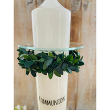 Lade das Bild in den Galerie-Viewer, Blätterkranz & Glas "Buxus" Set - Kerzenzubehör