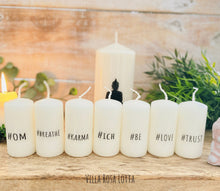 Lade das Bild in den Galerie-Viewer, Geschenk Kerze "I love yoga" Yogakerze schwarz