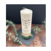 Load image into Gallery viewer, Hochzeitskerze "Ewig Dein, Ewig mein, Ewig uns." Kalligrafie - personalisiert
