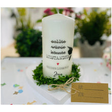 Lade das Bild in den Galerie-Viewer, Kerze zum bestandenen Bachelor "Jana" BESTANDEN Bachelorhut - personalisiert