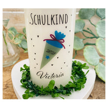 Lade das Bild in den Galerie-Viewer, Kerze zur Einschulung "Victoria" Schultüte skandi - personalisiert