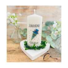Lade das Bild in den Galerie-Viewer, Kerze zur Einschulung "Victoria" Schultüte skandi - personalisiert