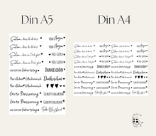 Lade das Bild in den Galerie-Viewer, Kerzenfolie Kerzentattoo "Alltagsliebe" * Glückwunsch | Gute Besserung | Danke | Herzen | Geburtstag | Glück * - Kerzensticker DIY