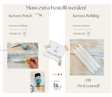 Lade das Bild in den Galerie-Viewer, Kerzenfolie Kerzentattoo " Talin - Adventskranzkerze " * Zahlen 1-4 | schwarz | Haus | Stabkerze - Kerzensticker DIY