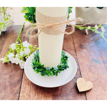 Charger l'image dans la galerie, Kerzenkranz Blätterkranz *Buxus* Buchs Traukerzen Kerzenring grün rustikal künstlich