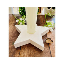 Lade das Bild in den Galerie-Viewer, Kerzenständer Stern "Unuk" weiß - Kerzenzubehör