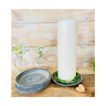 Lade das Bild in den Galerie-Viewer, Kerzenuntersetzer Kerzenteller "Skandi Cookie" Zink Metall