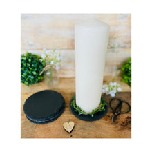 Lade das Bild in den Galerie-Viewer, Kerzenuntersetzer "Rudi" Schierferplatte für Kerzen - Kerzenzubehör