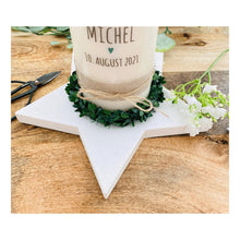 Lade das Bild in den Galerie-Viewer, Kerzenuntersetzer "Stern" weiß - Kerzenzubehör