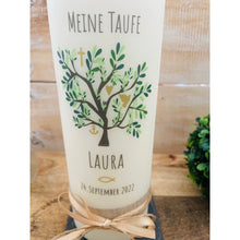 Load image into Gallery viewer, Taufkerze / Konfirmationskerze “Laura” Lebensbaum - personalisiert