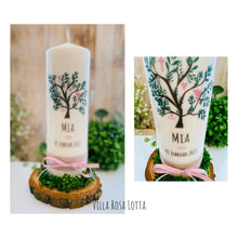 Load image into Gallery viewer, Taufkerze / Konfirmationskerze “Mia” Lebensbaum - personalisiert