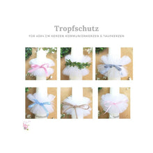Load image into Gallery viewer, Tropfschutz "Tüll" weiß - Kerzenzubehör