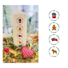 Load image into Gallery viewer, Weihnachtskerze/Adventskerze "Alvin klassisch" rot, grün