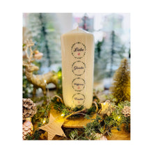 Load image into Gallery viewer, Weihnachtskerze/Adventskerze "Arwen Pastell" rosa grün