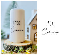 Charger l'image dans la galerie, Weihnachtskerze/Adventskerze Geschenk Mitbringsel Geschenkkerze * F*ck Corona * Kerze - Spruchkerze Fuck Corona