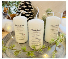 Charger l'image dans la galerie, Weihnachtskerze/Adventskerze * Hera * Wünsche für Dich Dekokerze + Kerze
