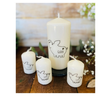 Load image into Gallery viewer, Weihnachtskerze/Adventskerze "Klaus" Glücksschwein Neujahr