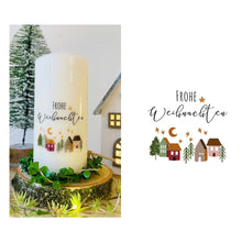 Lade das Bild in den Galerie-Viewer, Weihnachtskerze/Adventskerze "Knut" Frohe Weihnachten
