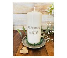 Charger l'image dans la galerie, Weihnachtskerze/Adventskerze *Pit - Wir schenken uns NIX! *