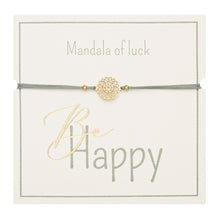 Charger l&#39;image dans la galerie, Armband - &quot;Be Happy&quot; - vergoldet - Mandala des Glücks CRYSTALS
