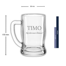 Load image into Gallery viewer, Bierglas mit Gravur Leonardo - Personalisiertes Geburtstagsgeschenk für Männer
