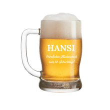 Load image into Gallery viewer, Bierglas mit Gravur Leonardo - Personalisiertes Geburtstagsgeschenk für Männer
