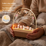 LED-Nachtlicht für Kinder mit Motiv Blumenkranz mit Tieren – Ansicht 2