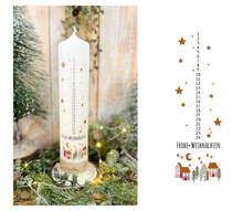 Lade das Bild in den Galerie-Viewer, Weihnachtskerze/Adventskerze &quot;Alvena 5&quot; Kalenderkerze 1-24
