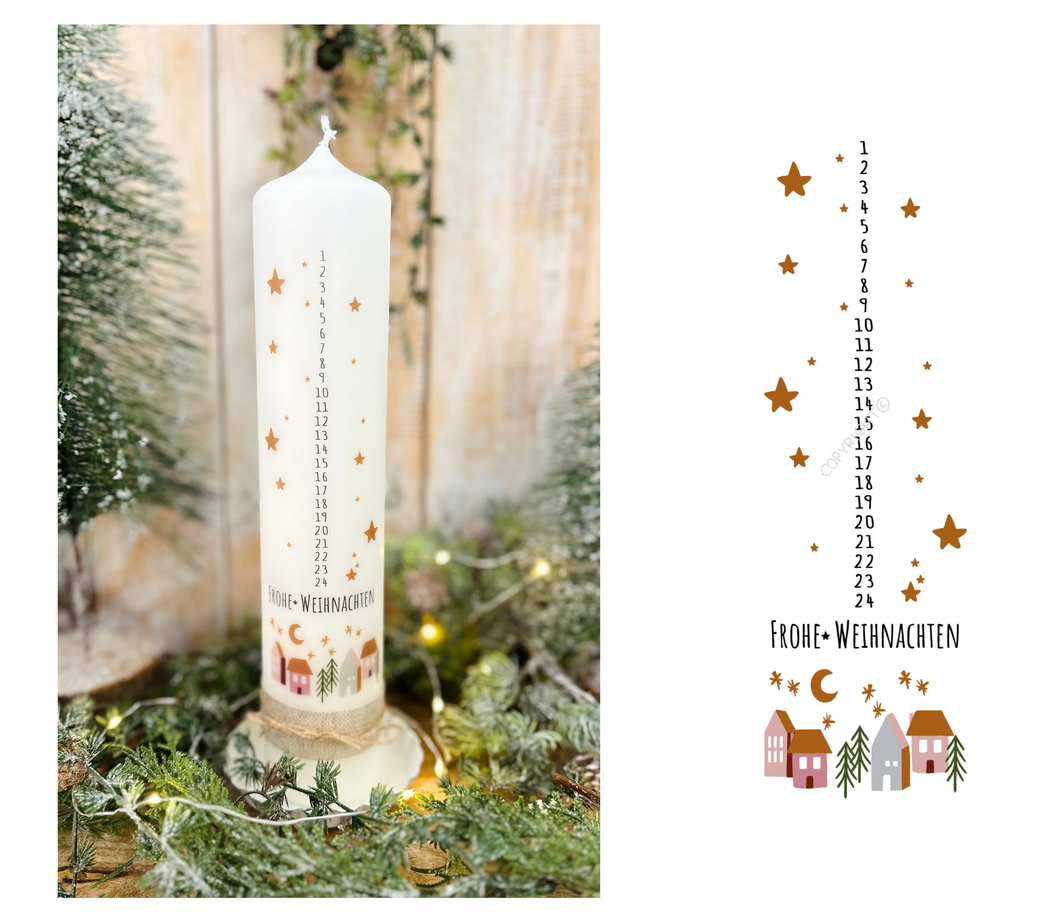 Weihnachtskerze/Adventskerze 