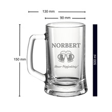 Load image into Gallery viewer, Bierkrug personalisiert mit Gravur Klassisch – persönliches Geschenk
