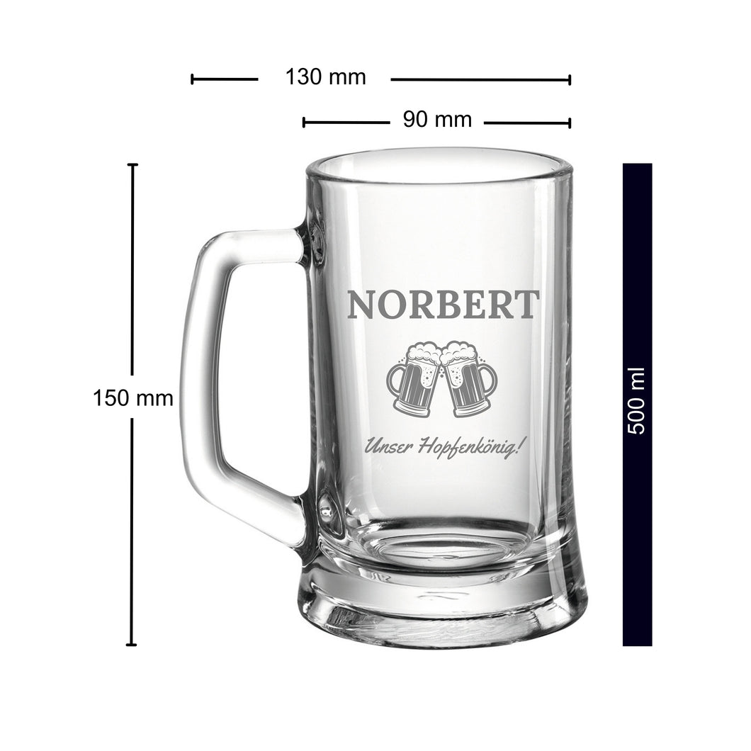 Bierkrug mit Gravur - Personalisierte Geschenke Männer - Geschenke für Sie & Ihn
