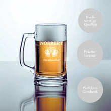 Charger l'image dans la galerie, Bierkrug mit Gravur - Personalisierte Geschenke Männer - Geschenke für Sie &amp; Ihn
