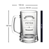 Bierkrug personalisiert mit Gravur Oldschool – persönliches Geschenk