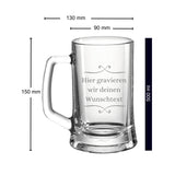 Bierkrug personalisiert mit Gravur Wunschtext – persönliches Geschenk