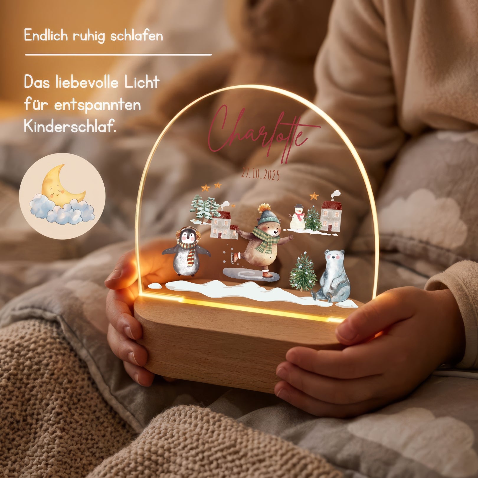 LED-Nachtlicht für Kinder mit Motiv Winterwelt – Ansicht 2