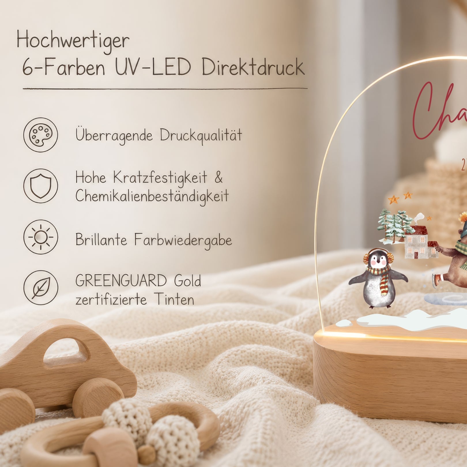 LED-Nachtlicht für Kinder mit Motiv Winterwelt – Ansicht 5