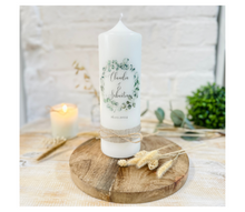 Load image into Gallery viewer, Wedding candle &quot;Katharina&quot; mini heart gold - personalised
