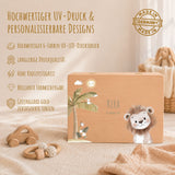 Erinnerungsbox Baby mit Deckel Safari Tiere personalisiert – Ansicht 6