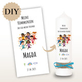 Kerzenfolie Kommunionkerze "Magda" - personalisiert