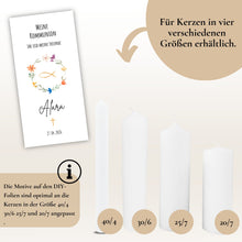 Lade das Bild in den Galerie-Viewer, Kerzenfolie Kommunionkerze "Alara" - personalisiert
