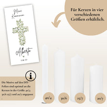 Lade das Bild in den Galerie-Viewer, Kerzenfolie Kommunionkerze "Alberto" - personalisiert
