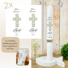 Lade das Bild in den Galerie-Viewer, Kerzenfolie Kommunionkerze "Alberto" - personalisiert

