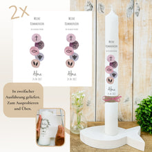 Lade das Bild in den Galerie-Viewer, Kerzenfolie Kommunionkerze "Alma" - personalisiert
